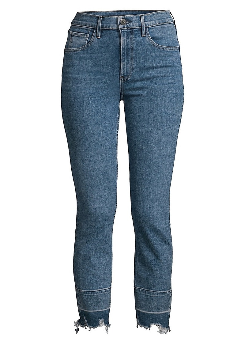 low rise cropped jeans