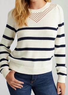 525 America Lucy Stripe Sweater In Chalk Multi