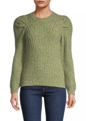 525 America Puff Sleeve Pointelle Sweater