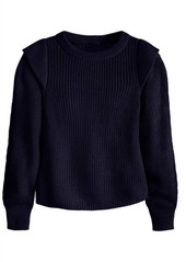 525 America Pullover Shoulder Detail Sweater In True Navy