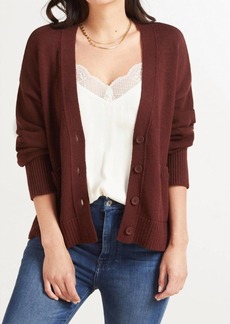 525 America Relaxed Pocket Cardigan In Brown