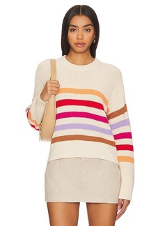 575 Denim 525 Ida Button Shoulder Rib Pullover Sweater