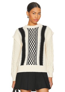575 Denim 525 Nia Shoulder Trim Pullover Sweater
