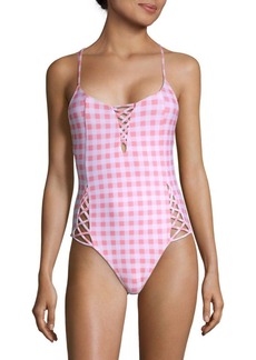 6 Shore Road One-Piece Gingham Swimsuit