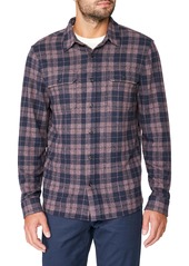 7 Diamonds Ford Slim Fit Stretch Plaid Flannel Button-Up Shirt