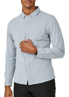 7 Diamonds Solid Oxford Button-Up Shirt in Grey at Nordstrom Rack