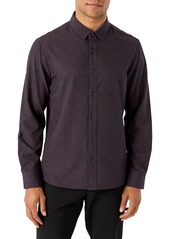 7 Diamonds Traveling Light Performance Button-Up Shirt in Midnight at Nordstrom