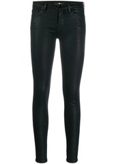 7 For All Mankind low rise coated skinny trousers