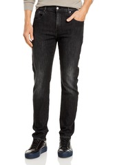7 For All Mankind Adrien Slim Tapered Fit Jeans in Washed Black