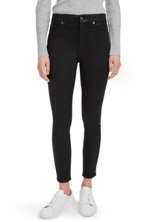 7 For All Mankind Coated High Waist Ankle Skinny Jeans