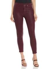 7 For All Mankind Coated High Waisted Ankle Skinny Jeans
