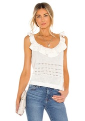 7 For All Mankind Crochet Ruffle Cami