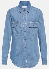 7 For All Mankind Crystal-embellished denim shirt