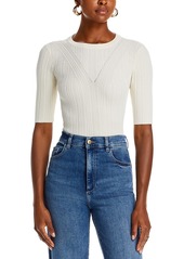 7 For All Mankind Cutout Back Rib Top
