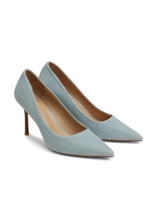 7 For All Mankind Denim Pointed Toe Pump in Authentic Blue-Denim at Nordstrom Rack