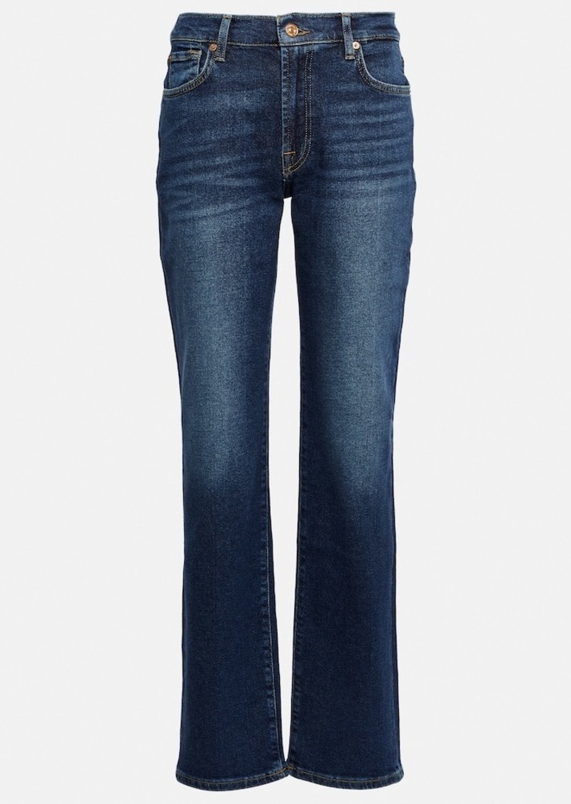 7 For All Mankind Ellie mid-rise straight jeans