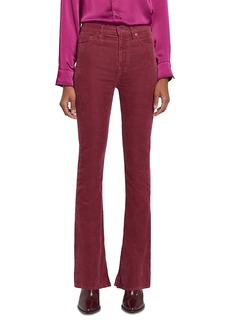 7 For All Mankind High Rise Skinny Bootcut Corduroy Jeans in Burgundy