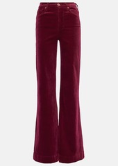 7 For All Mankind High-rise velvet flared pants