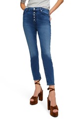 7 For All Mankind High Waist Ankle Skinny Jeans in Peace Blue at Nordstrom