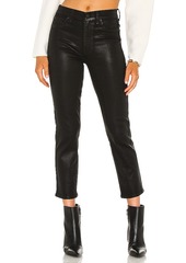 7 For All Mankind High Waist Crop Straight Coated