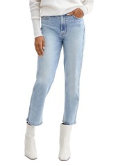 7 For All Mankind High Waist Cropped Straight Leg Jeans in Aspen