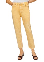 7 For All Mankind High Waist Cropped Straight Leg Jeans in Mineral Marigold