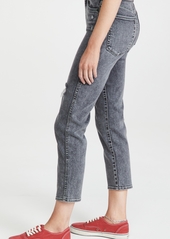 7 For All Mankind High Waisted Cropped Straight Jeans