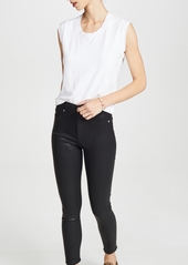 7 For All Mankind High Waisted Skinny Jeans With Faux Pockets
