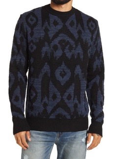 7 For All Mankind Ikat Wool Blend Crewneck Sweater at Nordstrom