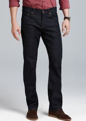 7 For All Mankind Jeans - Carsen Straight Fit Jeans in Dark & Clean