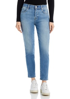 7 For All Mankind High Rise Slim Josefina Cropped Jeans in Bright Light