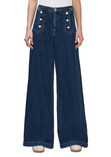 7 for All Mankind Marina High Rise Wide Leg Jeans in Cruise