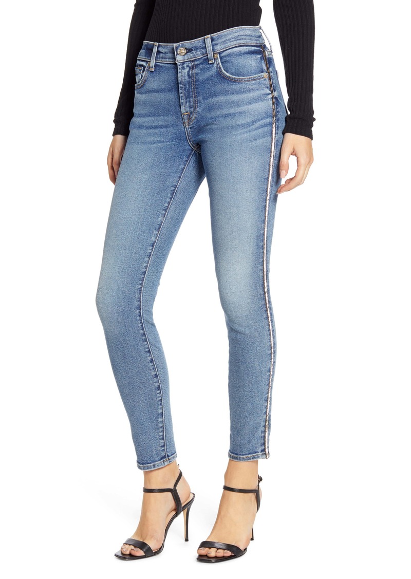 7 for all mankind step hem ankle skinny jeans