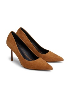 7 For All Mankind Pointed Toe Pump in Cognac Suede at Nordstrom Rack