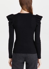 7 For All Mankind Puff Crew Neck Top