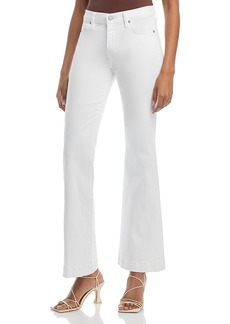 7 For All Mankind Slim Illusion Dojo High Rise Wide Leg Jeans in Luxe White