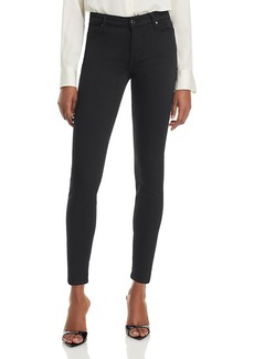 7 For All Mankind Slim Illusion High Rise Ankle Skinny Jeans in Luxe Black