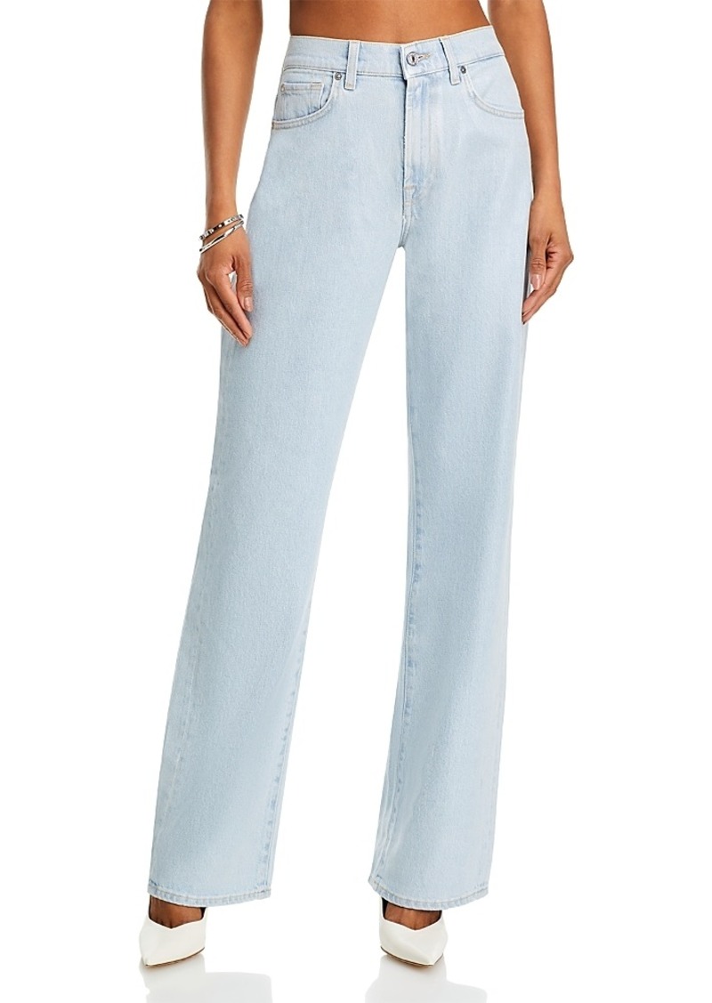 7 For All Mankind Tess High Rise Trouser Jeans in Sunshine
