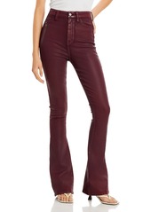 7 For All Mankind Ultra High Rise Skinny Bootcut Jeans in Coated Ruby