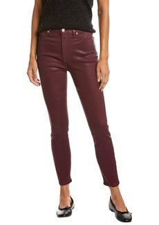 7 For All Mankind Women's High-Waist Ankle Skinny Faux Jeans Coated Ruby RUS