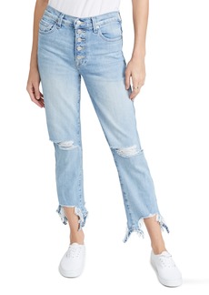 7 For All Mankind Women's High Waist Cropped Straight Jeans