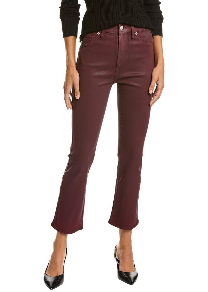 7 For All Mankind Women's High-Waist Slim Kick Jeans Coated Ruby RUS