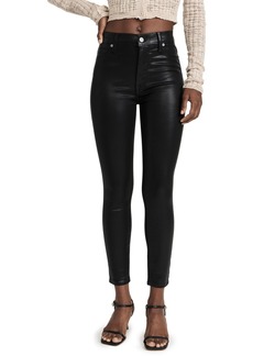 7 For All Mankind Women's High-Waisted Ankle-Skinny Jeans BRBLK CTD