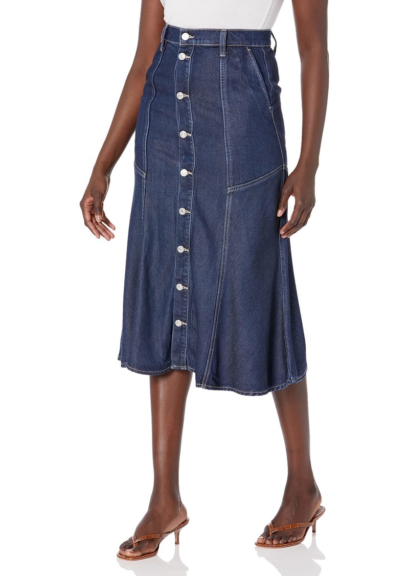 7 For All Mankind Women's Long Denim Skirt