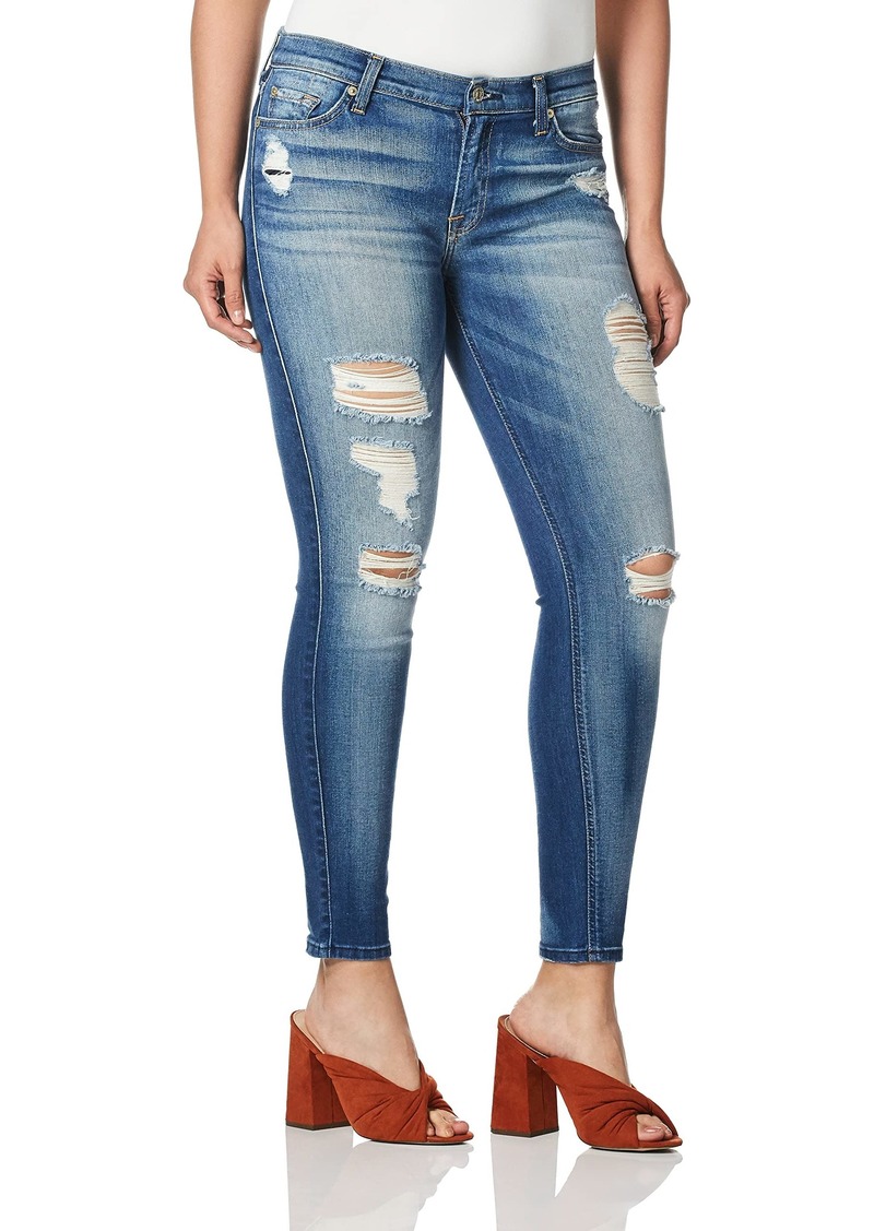 7 For All Mankind Women's Mid Rise Skinny Fit Ankle Jeans