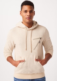 7 For All Mankind 7 Zip Hoodie In Heather Oatmeal
