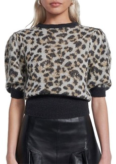 7 For All Mankind Airy Leopard Knit Sweater