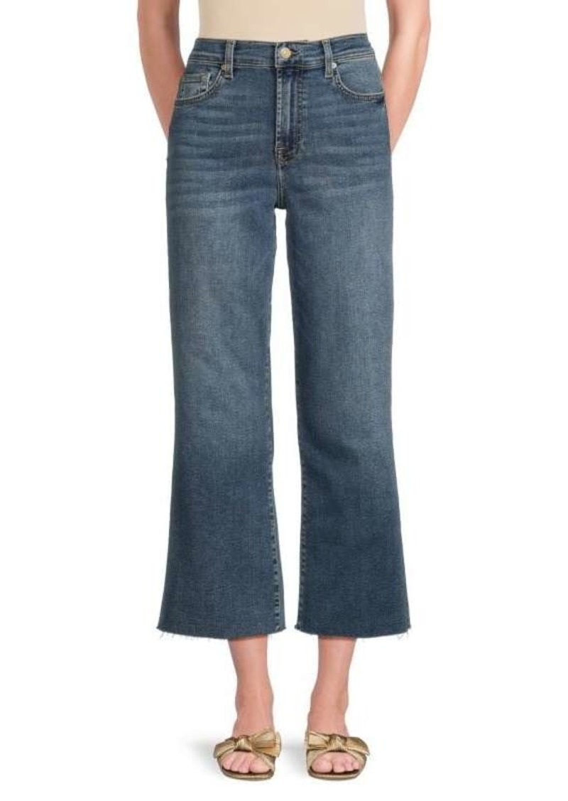 7 For All Mankind Alexa High Rise Wide Leg Cropped Jeans