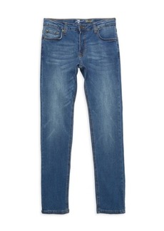 7 For All Mankind Boy's Skinny Fit Faded Wash Jeans