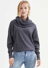 7 For All Mankind Cashmere Funnel Neck Sweater in Heather Charcoal